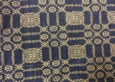 AUTUMN FROST WEAVE NAVY LONG RUNNER 14"X56"